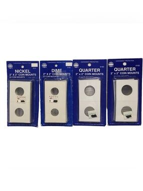 Whitman Coin Mount Protectors 2x2" Lot - 4 Packs (80 Total Flips) NIP